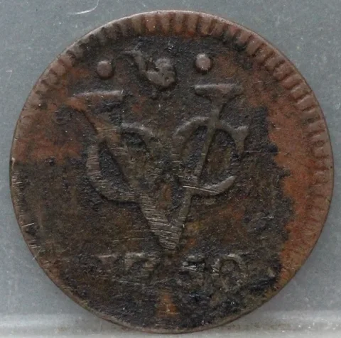 Duit 1750 West-Friesland VOC — Koper