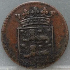 Duit 1750 West-Friesland VOC — Koper achterzijde