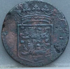 Duit 1750 West-Friesland VOC — Koper achterzijde