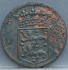 Duit 1751 West-Friesland VOC — Koper achterzijde