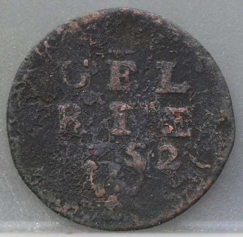 Duit 1752 Gelderland Koper