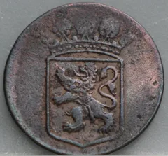 Duit 1752 Holland VOC — Koper achterzijde