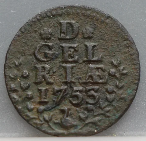 Duit 1753 Gelderland Koper