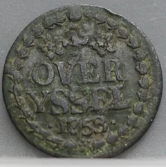 Duit 1753 Overijssel voorzijde