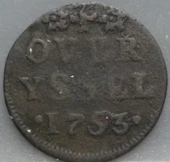 Duit 1753 Overijssel voorzijde