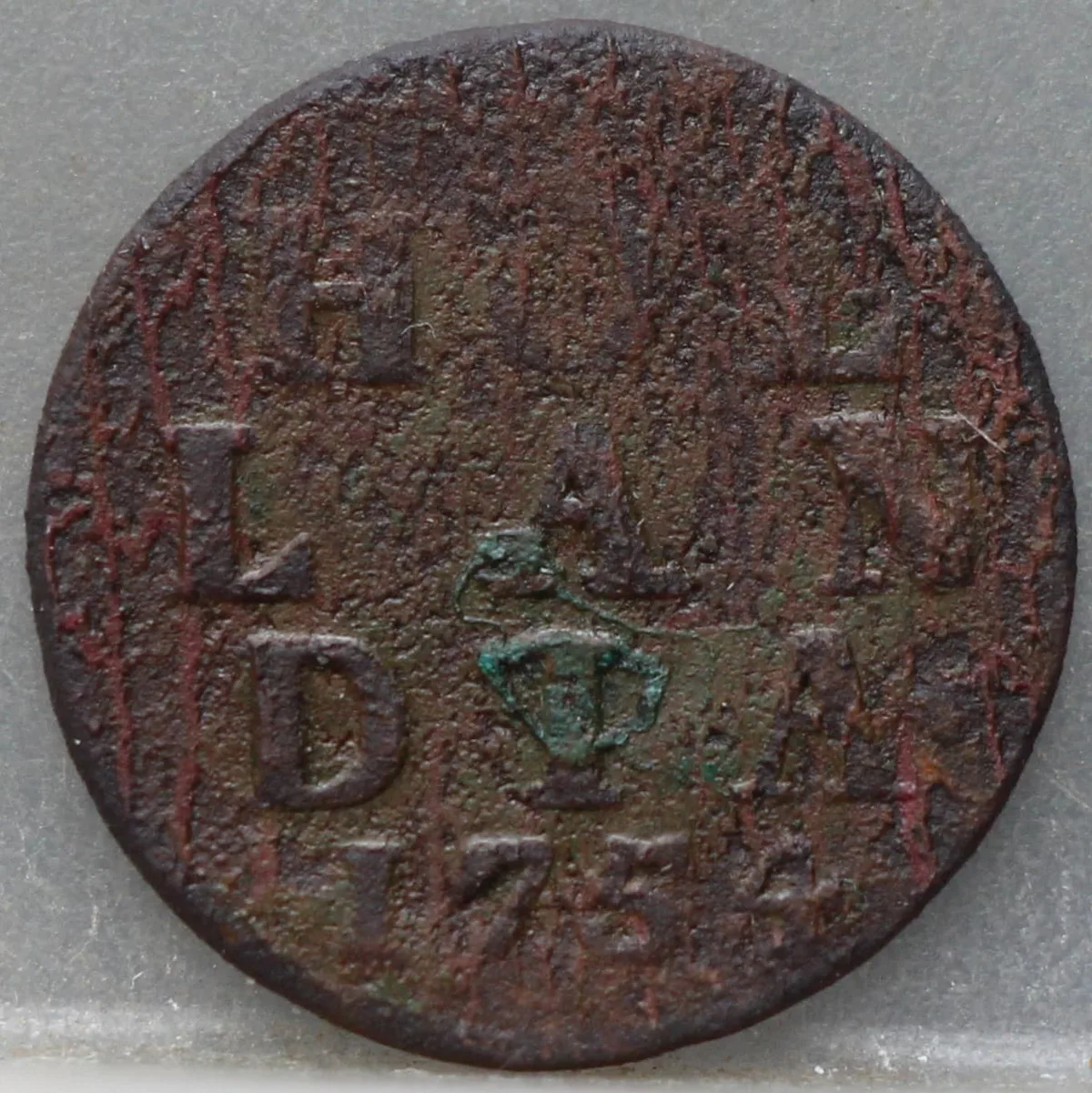 Duit 1754 Holland — Koper voorzijde