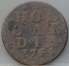 Duit 1754 Holland — Koper voorzijde