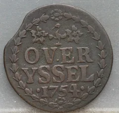 Duit 1754 Overijssel voorzijde