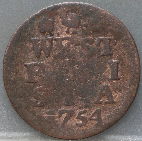 Duit 1754 West-Friesland — Koper
