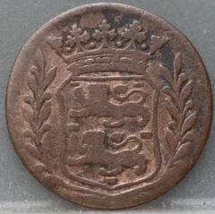 Duit 1754 West-Friesland — Koper achterzijde