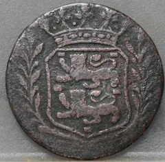 Duit 1754 West-Friesland Koper achterzijde