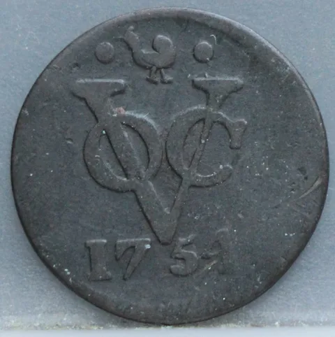 Duit 1754 West-Friesland Koper VOC