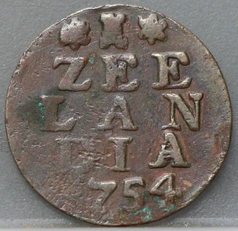 Duit 1754 Zeeland — Koper