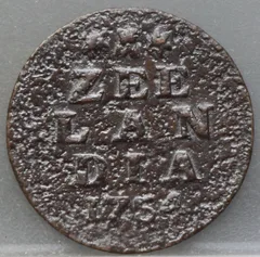 Duit 1754 Zeeland — Koper voorzijde