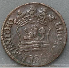 Duit 1754 Zeeland — Koper achterzijde
