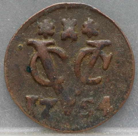 Duit 1754 Zeeland VOC