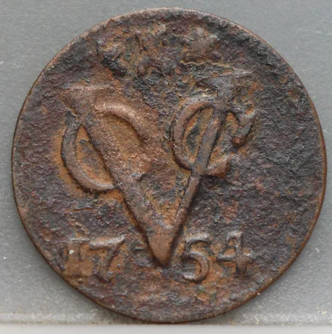 Duit 1754 Zeeland VOC