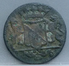 Duit 1755 Stad Utrecht achterzijde