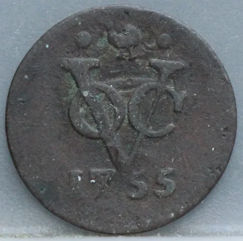 Duit 1755 West-Friesland VOC — Koper