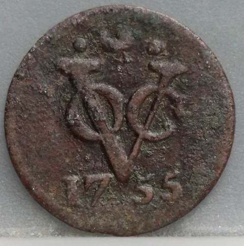 Duit 1755 West-Friesland VOC — Koper