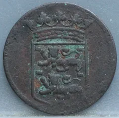 Duit 1755 West-Friesland VOC — Koper achterzijde