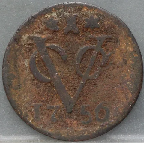 Duit 1756 Zeeland VOC