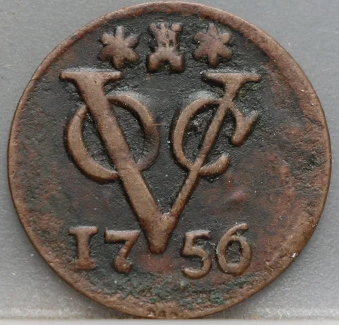 Duit 1756 Zeeland VOC
