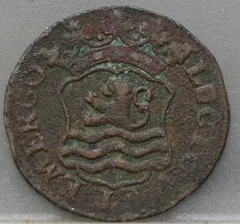 Duit 1757 Zeeland — Koper achterzijde