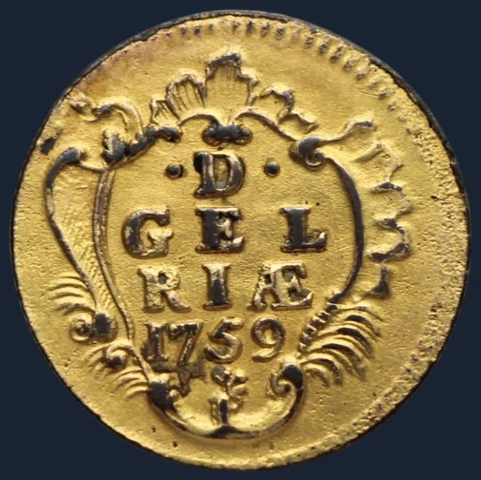 Duit 1759 Gelderland - verguld