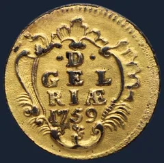 Duit 1759 Gelderland - verguld