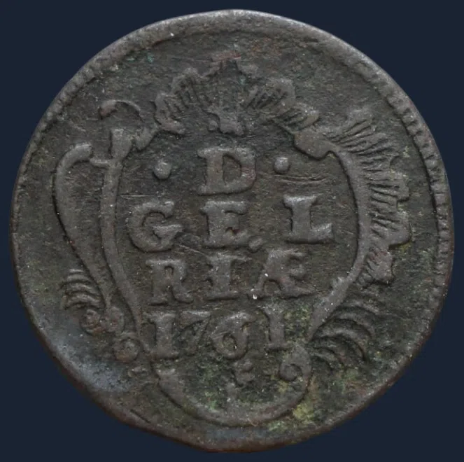 Duit 1761 Gelderland