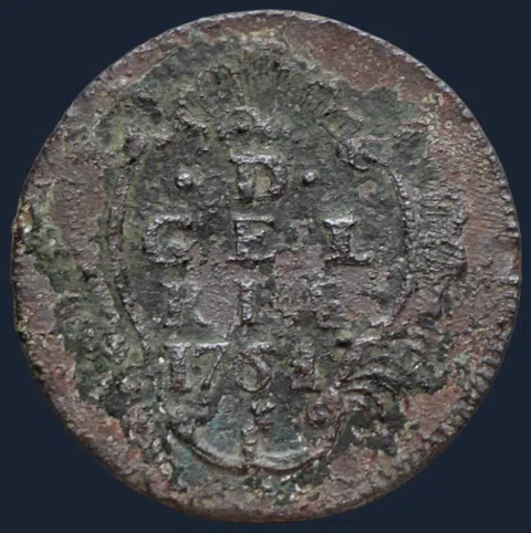 Duit 1761 Gelderland