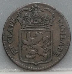 Duit 1764 Overijssel achterzijde