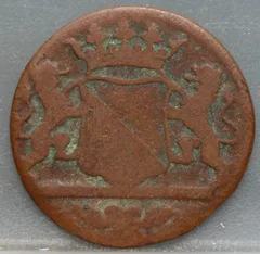 Duit 1764 Utrecht VOC — Koper achterzijde