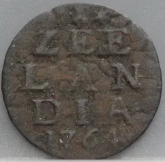 Duit 1764 Zeeland voorzijde