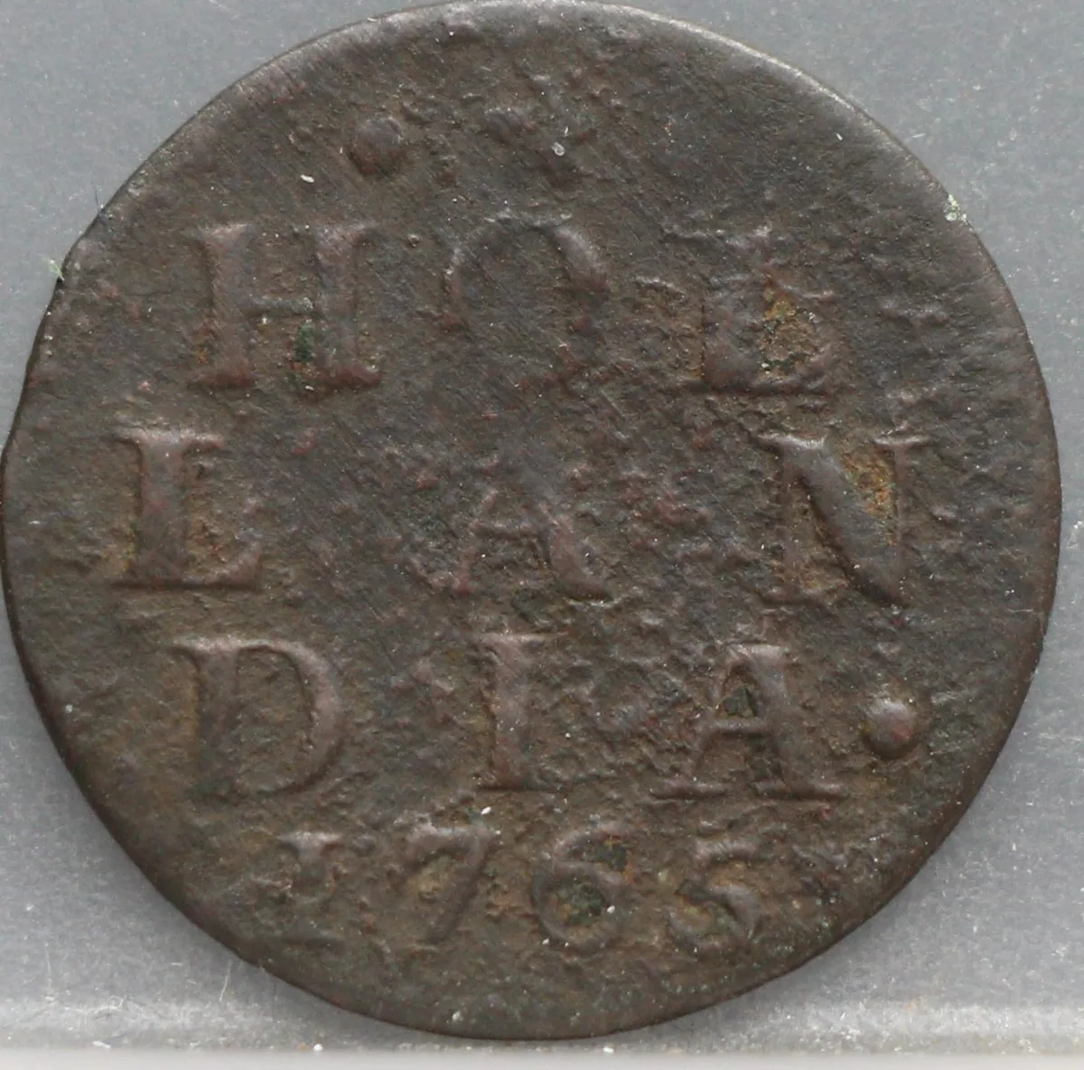 Duit 1765 Holland voorzijde