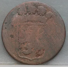 Duit 1765 Holland VOC — Koper achterzijde