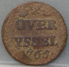 Duit 1765 Overijssel voorzijde