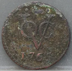 Duit 1765 West-Friesland Koper — VOC voorzijde