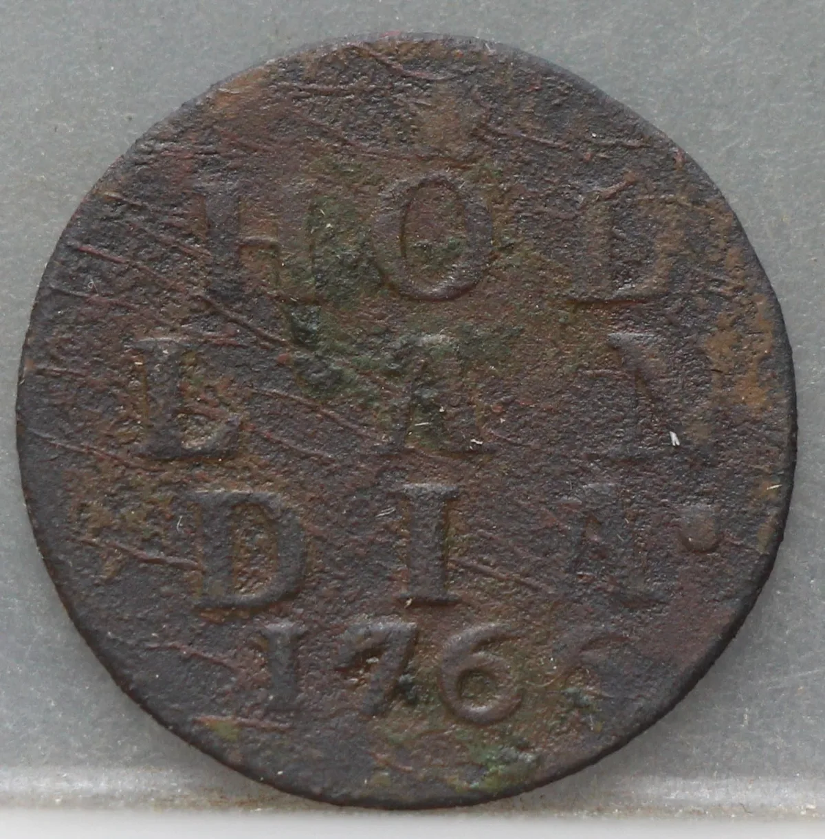 Duit 1766 Holland voorzijde