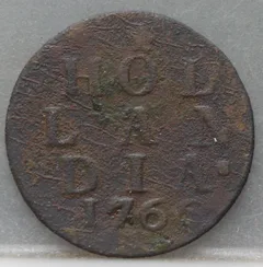 Duit 1766 Holland voorzijde