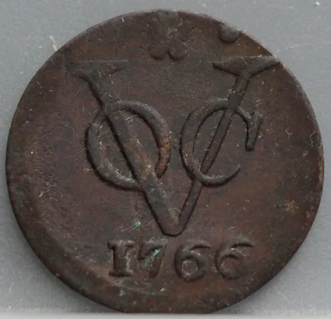 Duit 1766 Holland VOC — Koper