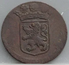 Duit 1766 Holland VOC — Koper achterzijde