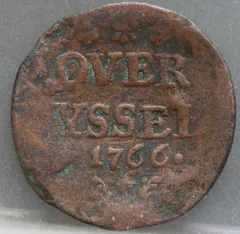 Duit 1766 Overijssel voorzijde