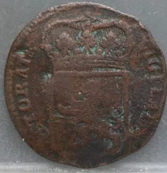 Duit 1766 Overijssel achterzijde