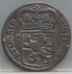 Duit 1766 Overijssel achterzijde