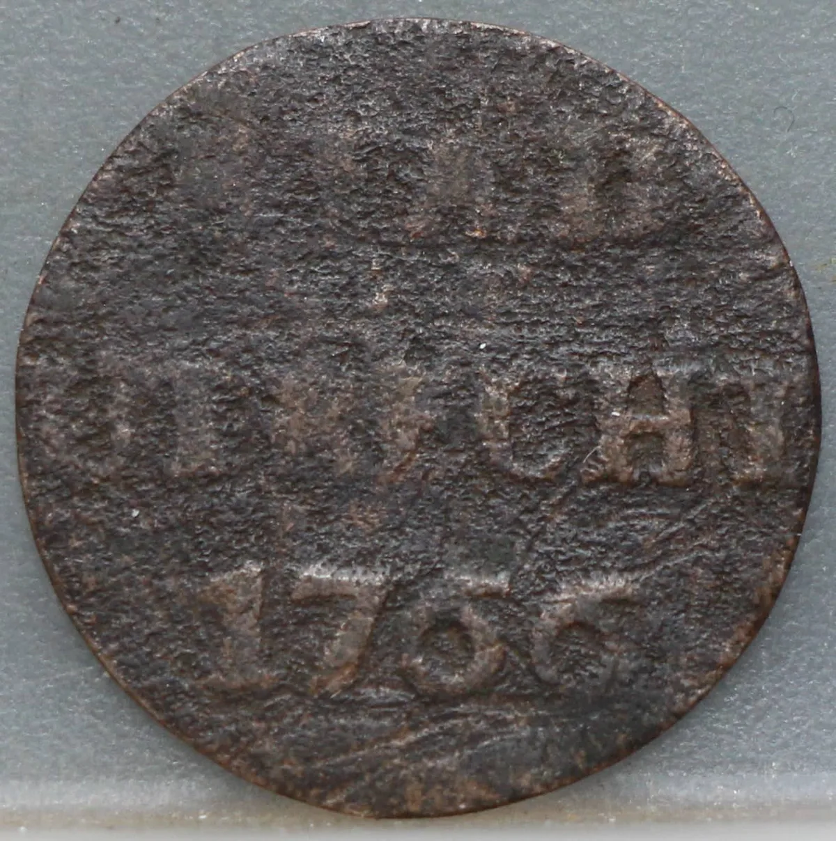 Duit 1766 Stad Utrecht voorzijde