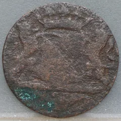 Duit 1766 Stad Utrecht achterzijde
