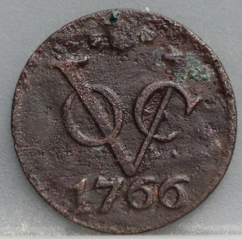Duit 1766 VOC — Koper