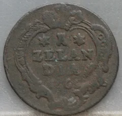 Duit 1766 Zeeland — Koper voorzijde